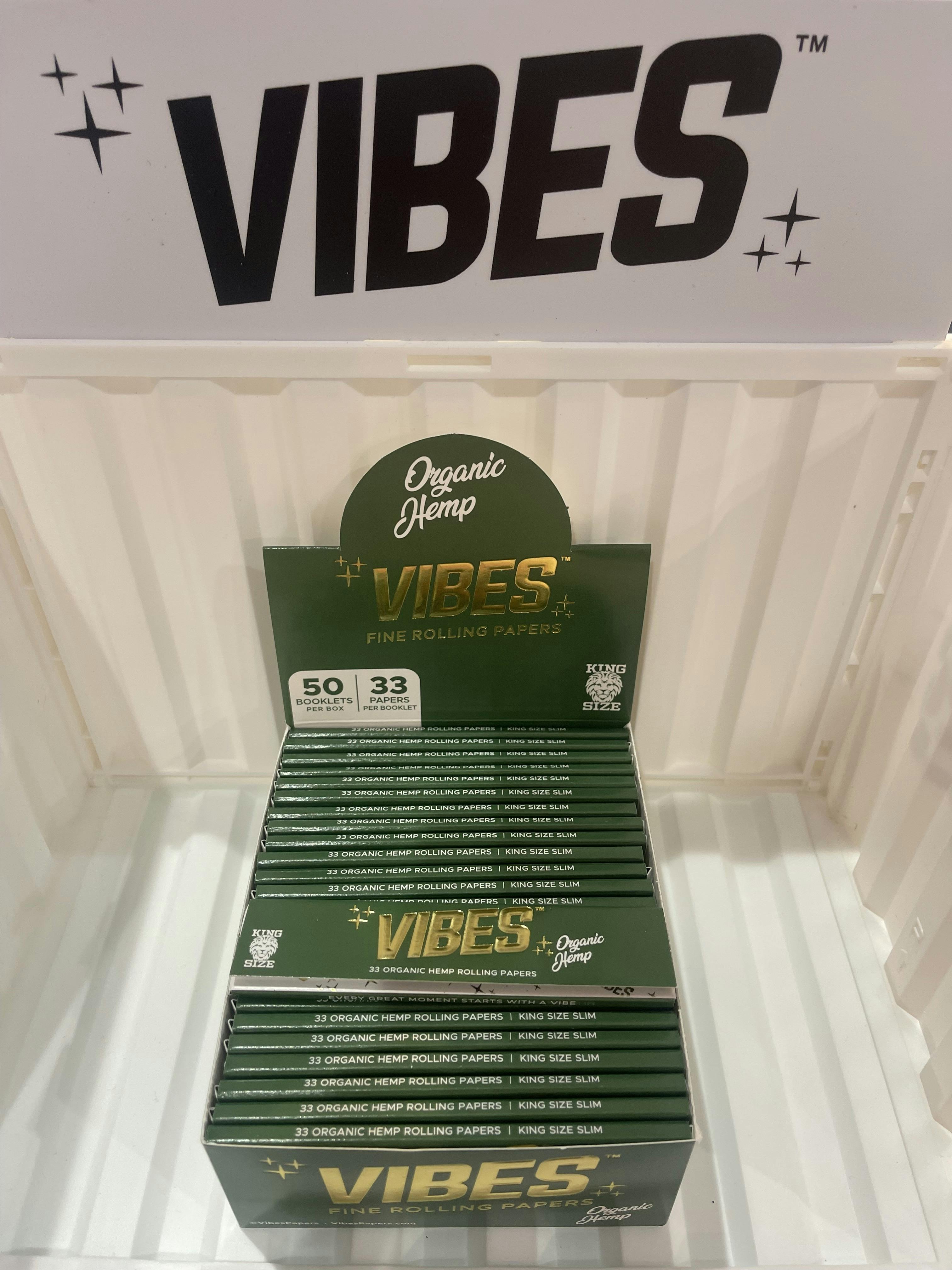 Vibes - King Size - Rolling Paper - Organic Hemp