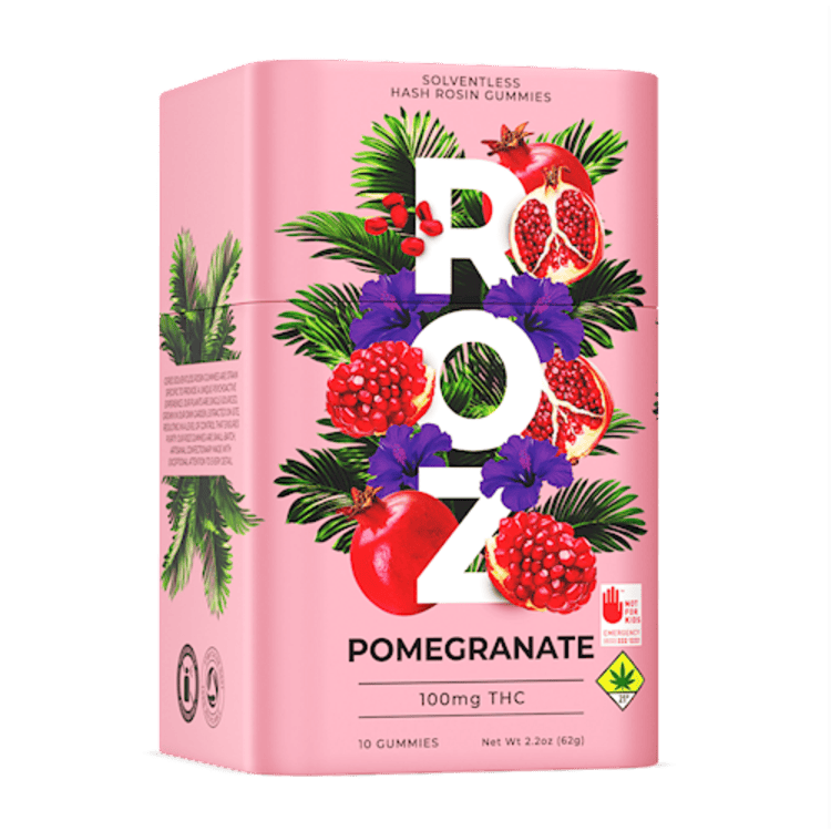 Roz Pomegranate Rosin Gummies 10pk Hybrid