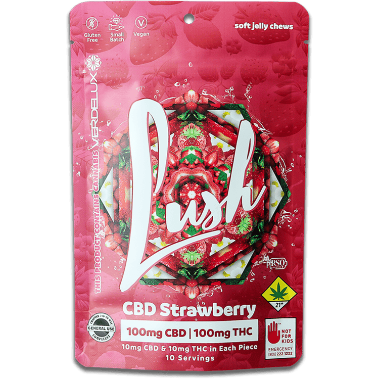Lush 1:1 Strawberry Gummies 10pk THC/CBD Hybrid