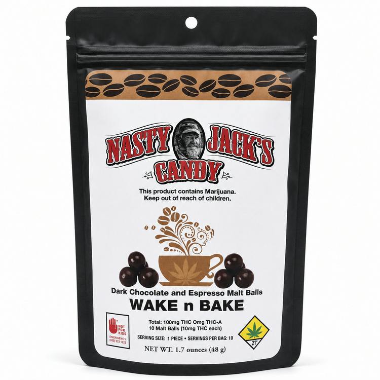Nasty Jack's Wake N' Bake Malt Balls 10pk Sativa