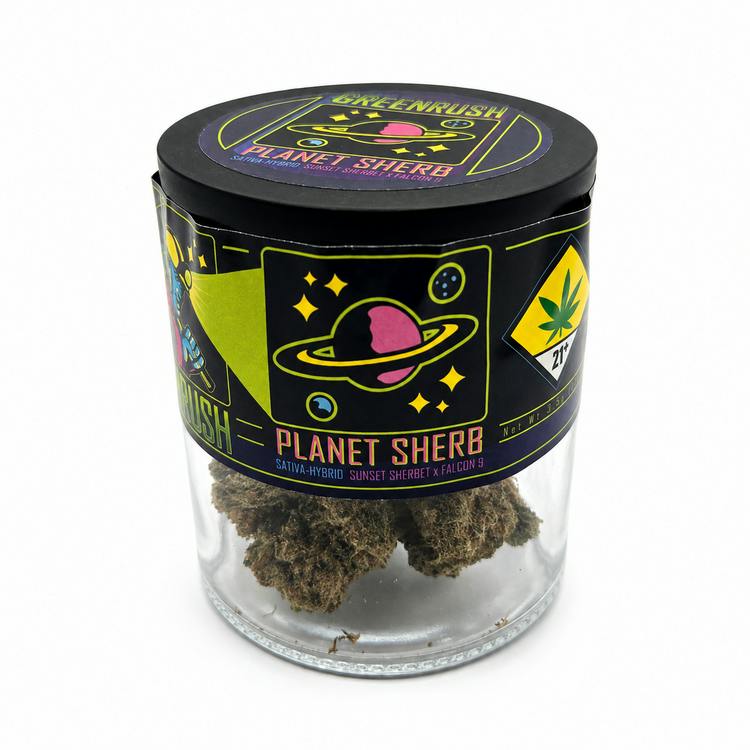 Green Rush Planet Sherb 3.5g Sativa