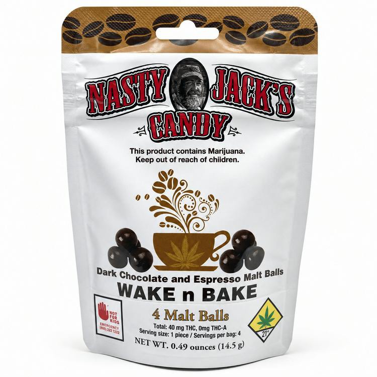 Nasty Jack's Wake N' Bake Malt Balls 4pk Sativa