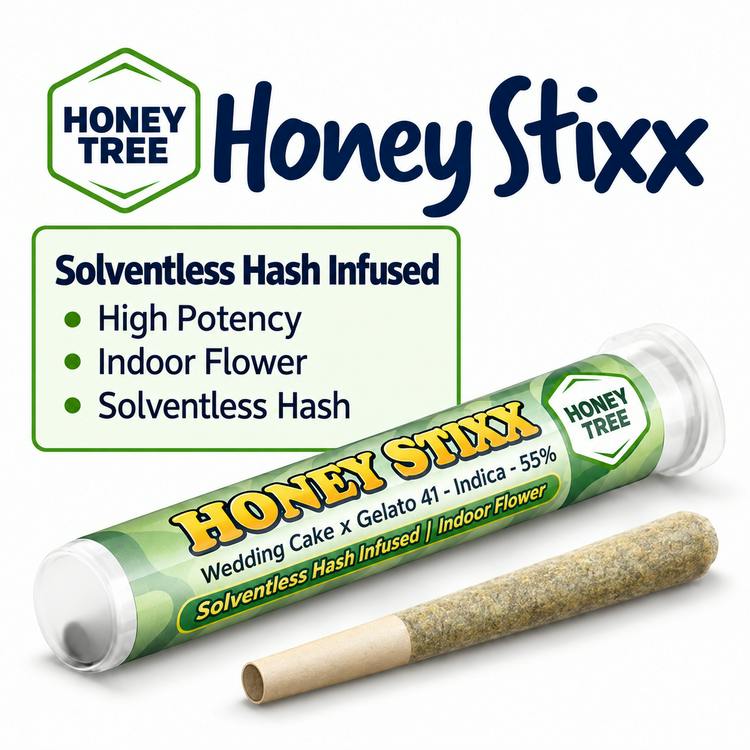 Honey Stixx Rosin Infused Grand Daddy Purple X Sundae Driver 2x0.5g Hybrid
