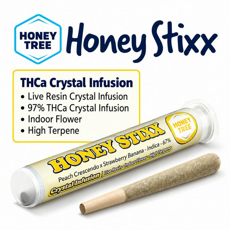 Honey Stixx Crystal Infused Jack Herer x Blue Dream 2 x .5g Sativa