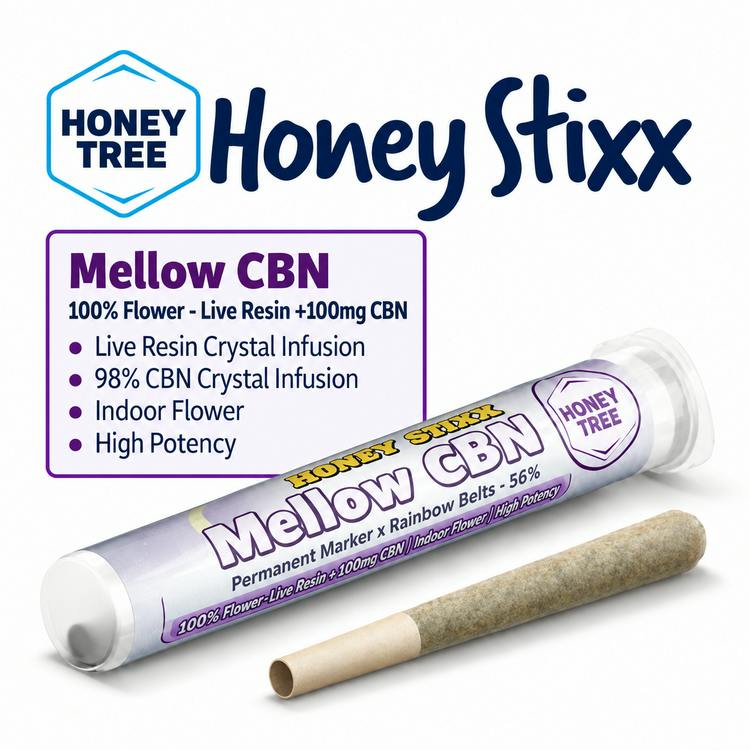 Honey Stixx CBN Infused Permanent Marker X Rainbow Belts 2x0.5g Indica