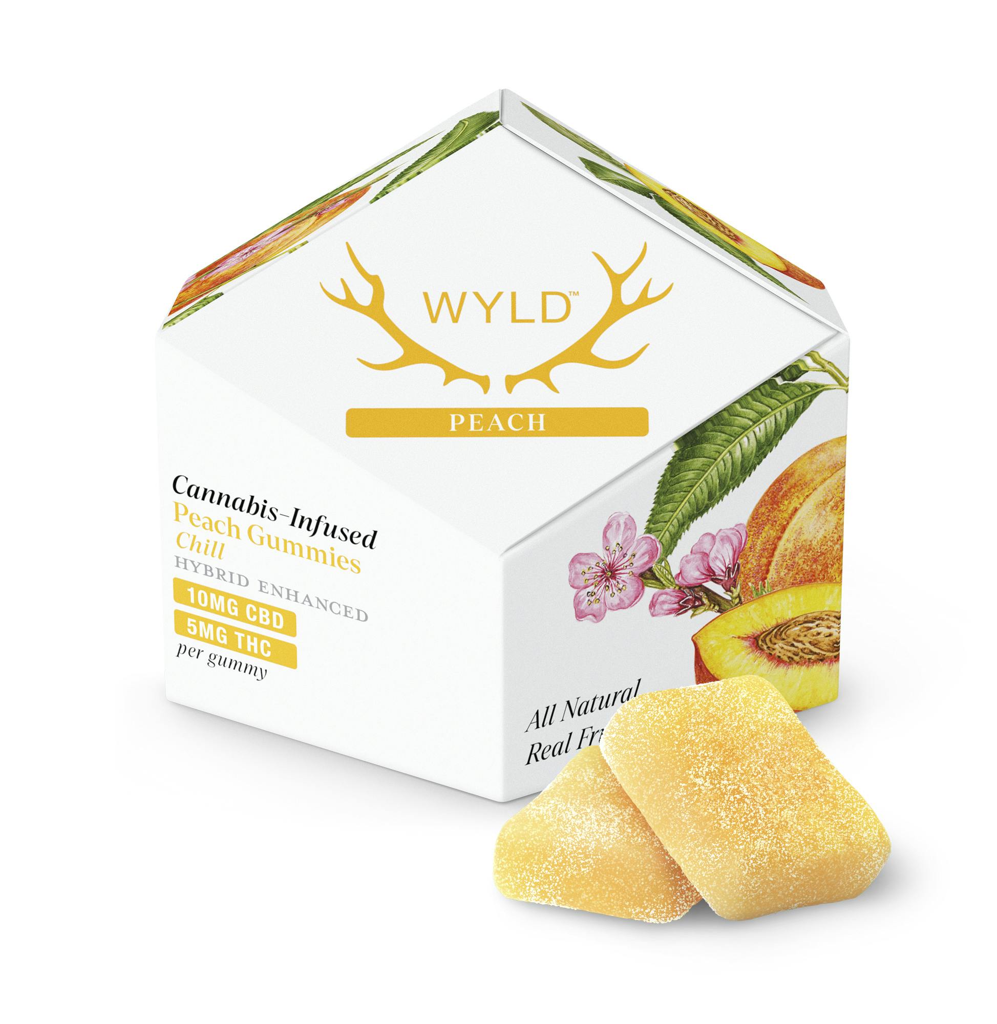 2:1 Peach CBD+Hybrid Enhanced Gummies [H]
