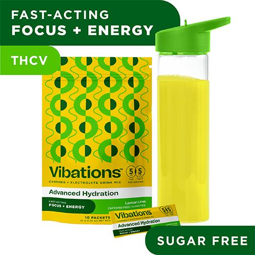 VIBATIONS Drink Mix 100mg: Lemon Lime 2:1 THCV 2pc