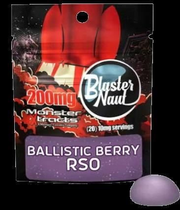 Monster X 200mg Blasternaut RSO Gummy Ballistic Berry