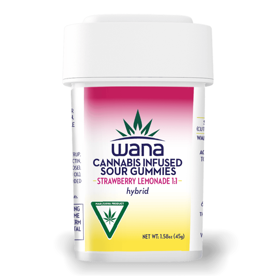 Wana Sour Gummies: Strawberry Lemonade 1:1 CBD/THC at The Fire Station - Sault Ste. Marie