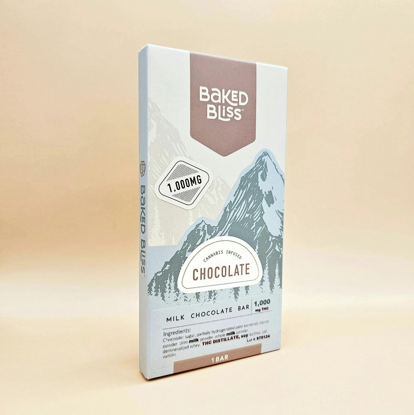 1000mg Hash Rosin Milk Chocolate | Baked Bliss