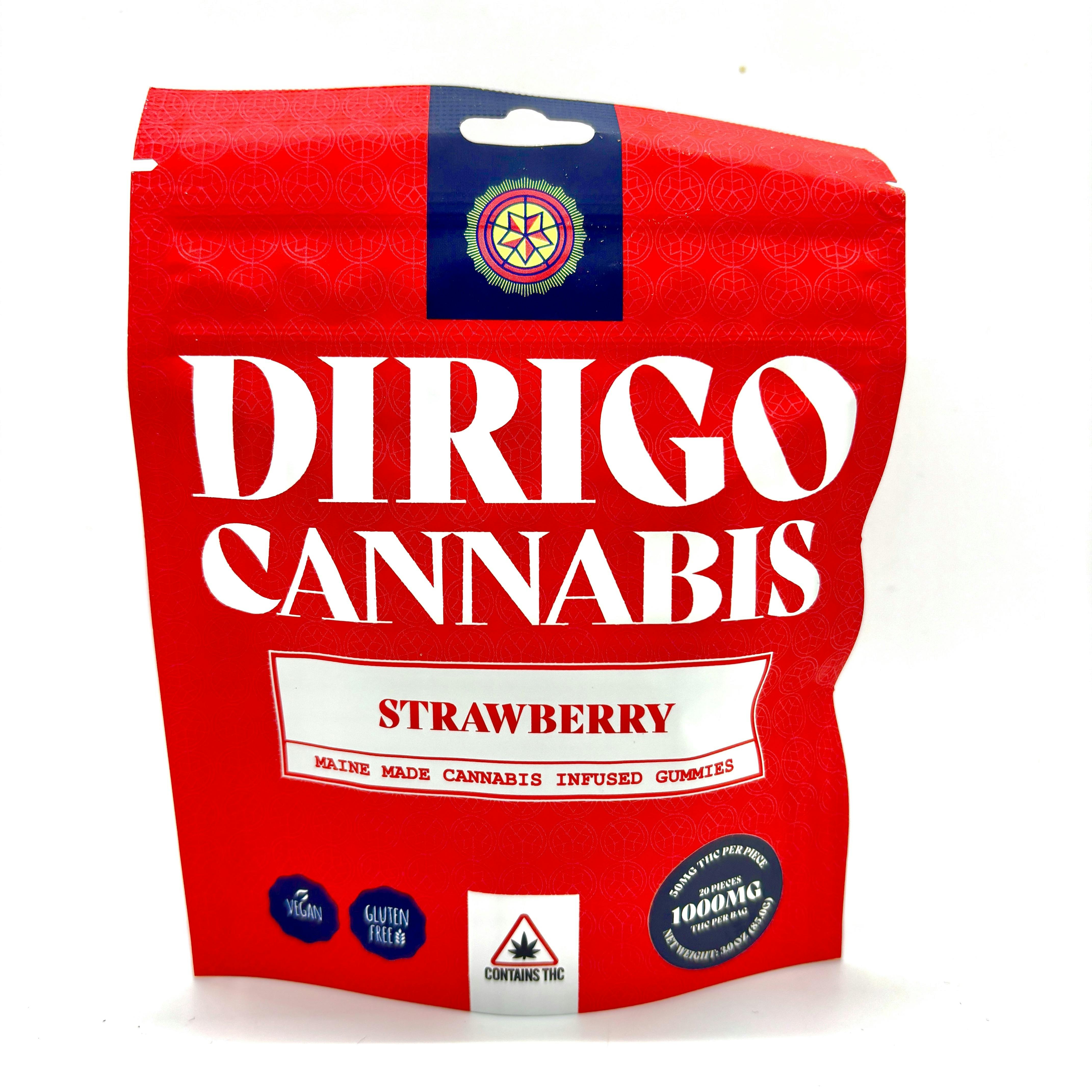 1000mg Strawberry Gummies | Dirigo Cannabis