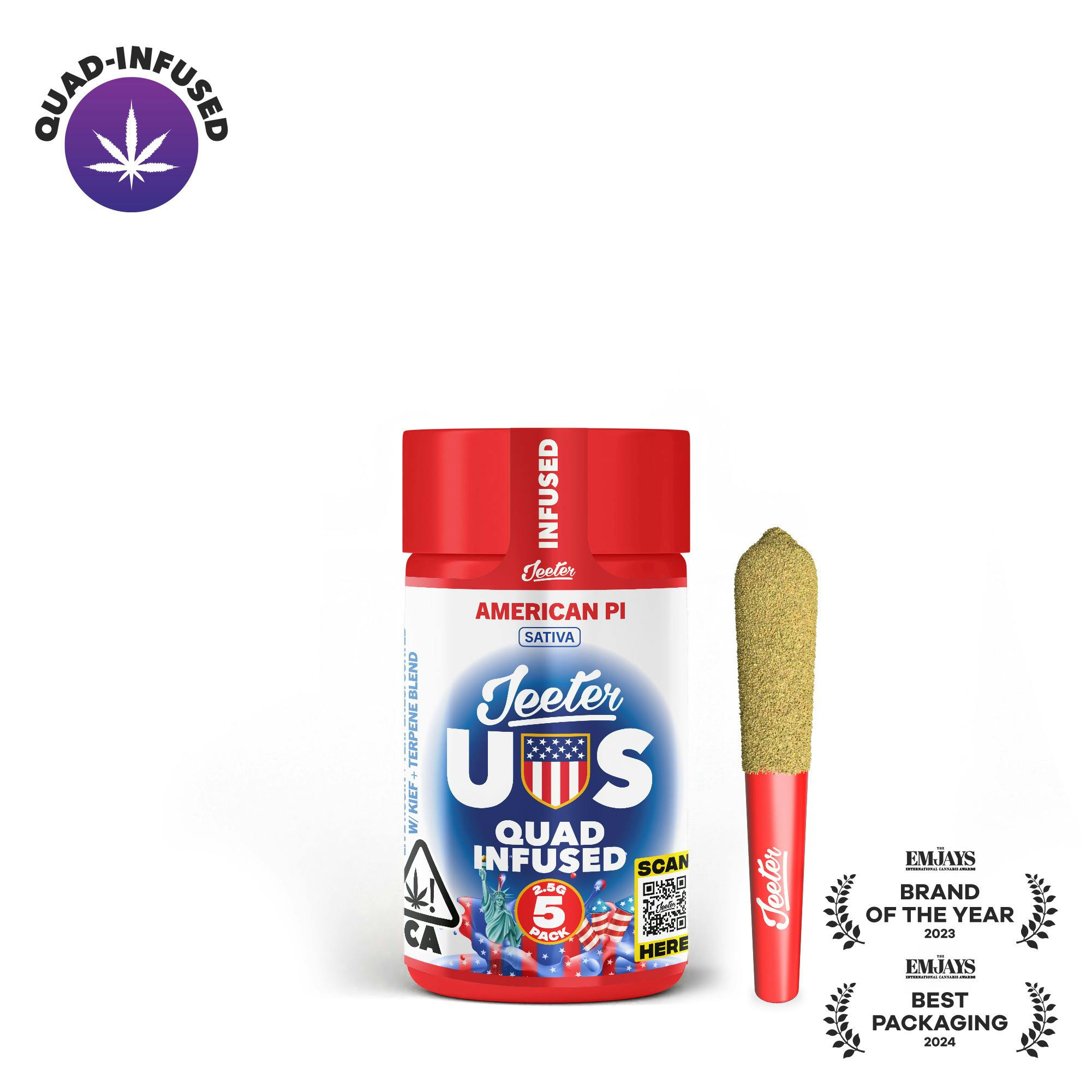 American Pi World Cup Quad Infused Pre-Rolls 5pk