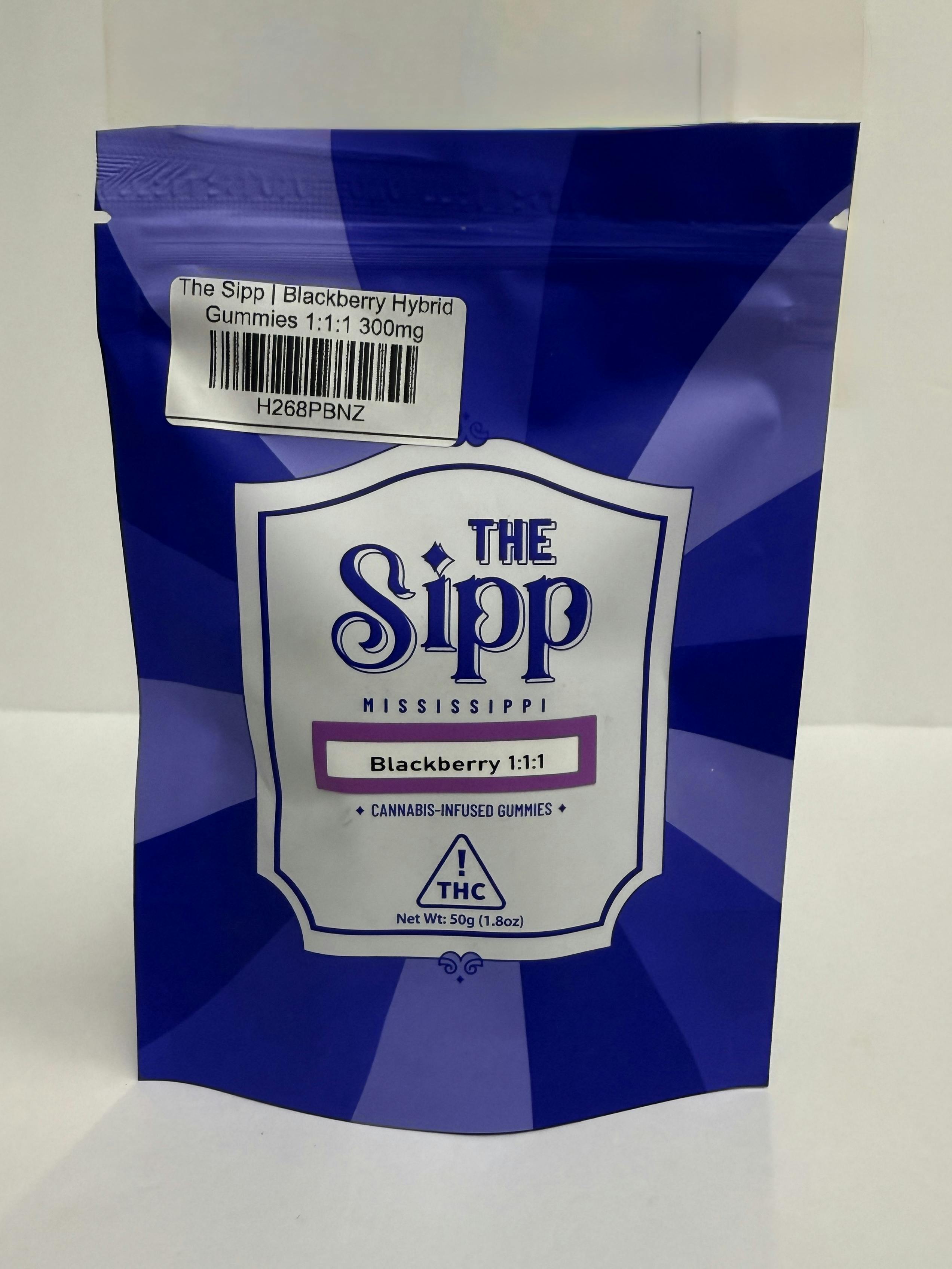 The Sipp | Blackberry Hybrid Gummies 1:1:1 300mg