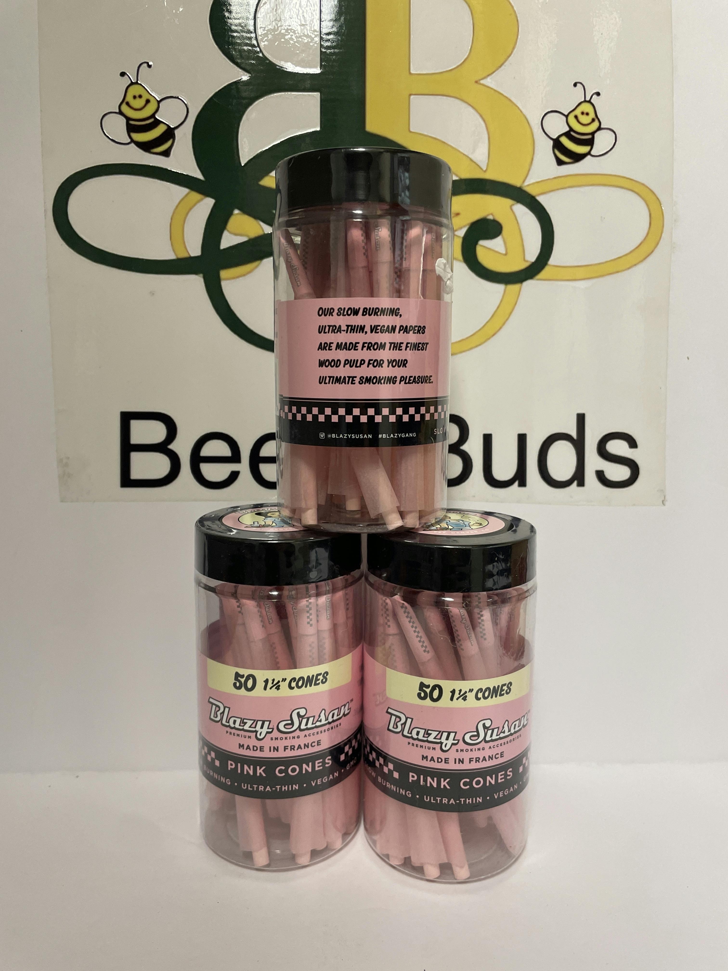 Blazy Susan- 1 1/4 - Pink Cones - 50ct