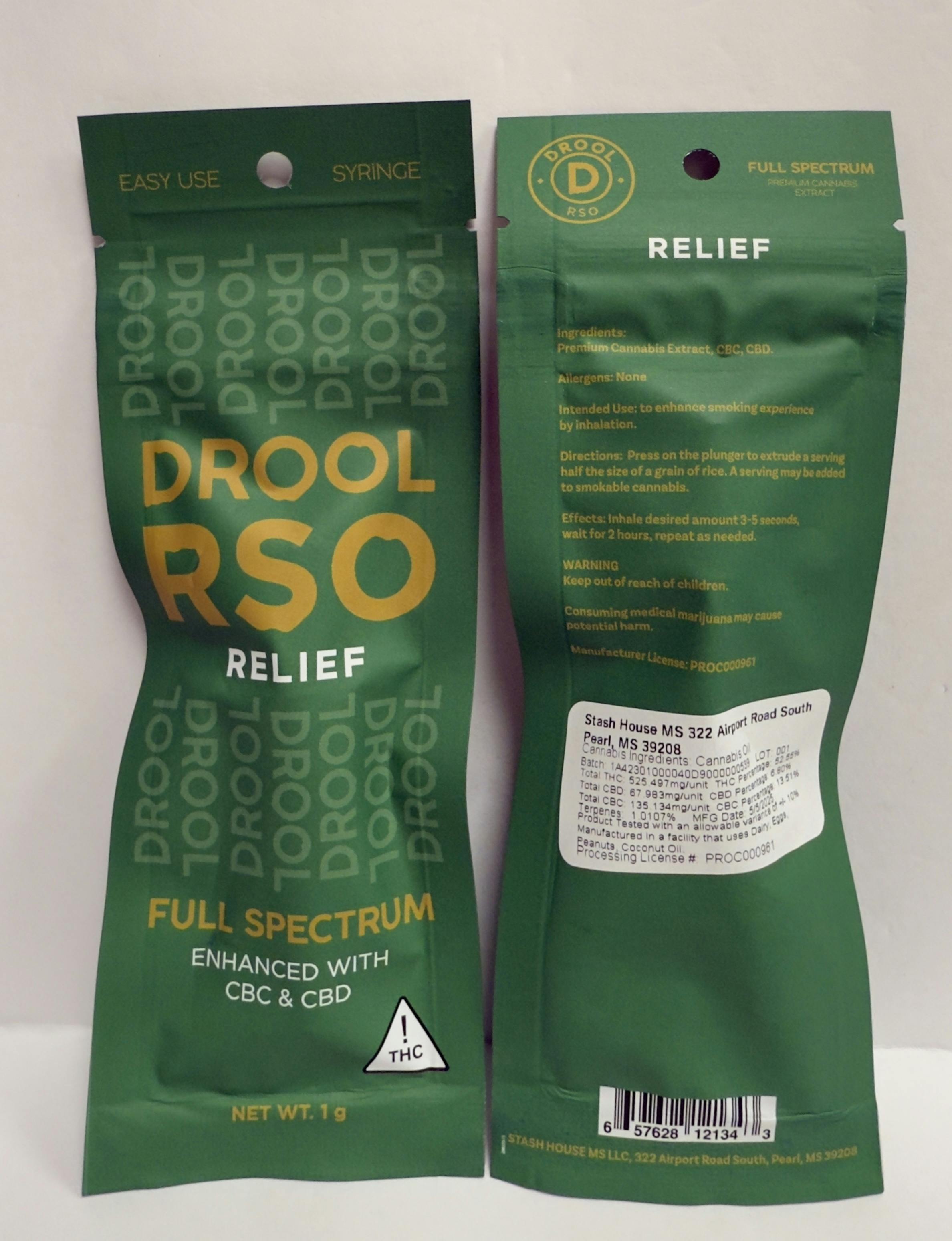 SH- Drool - Relief RSO 1 Gram Syringe