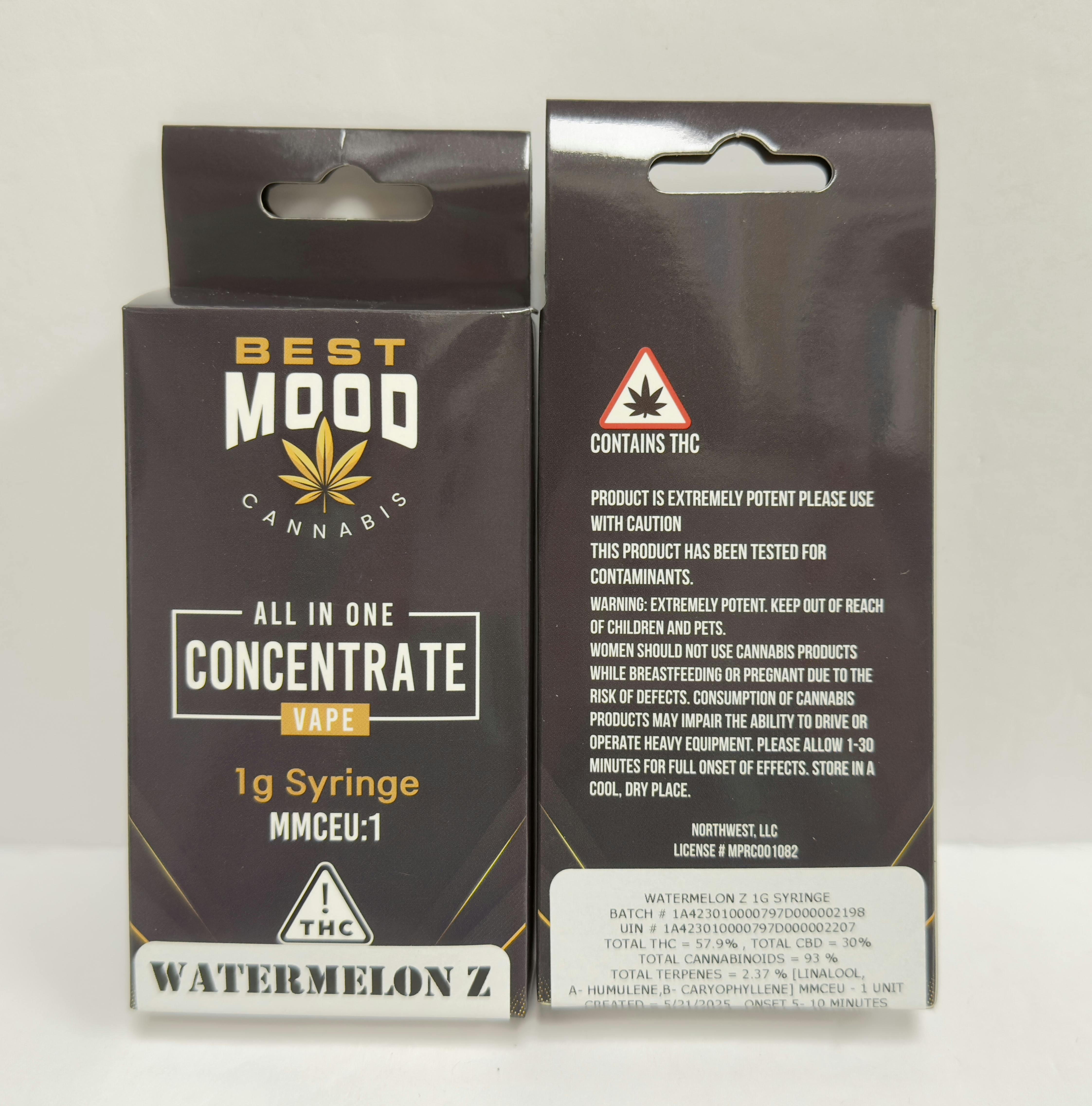 BM- Watermelon Z- 1g syringe (hyb) at Bee's Buds Dispensary Wiggins