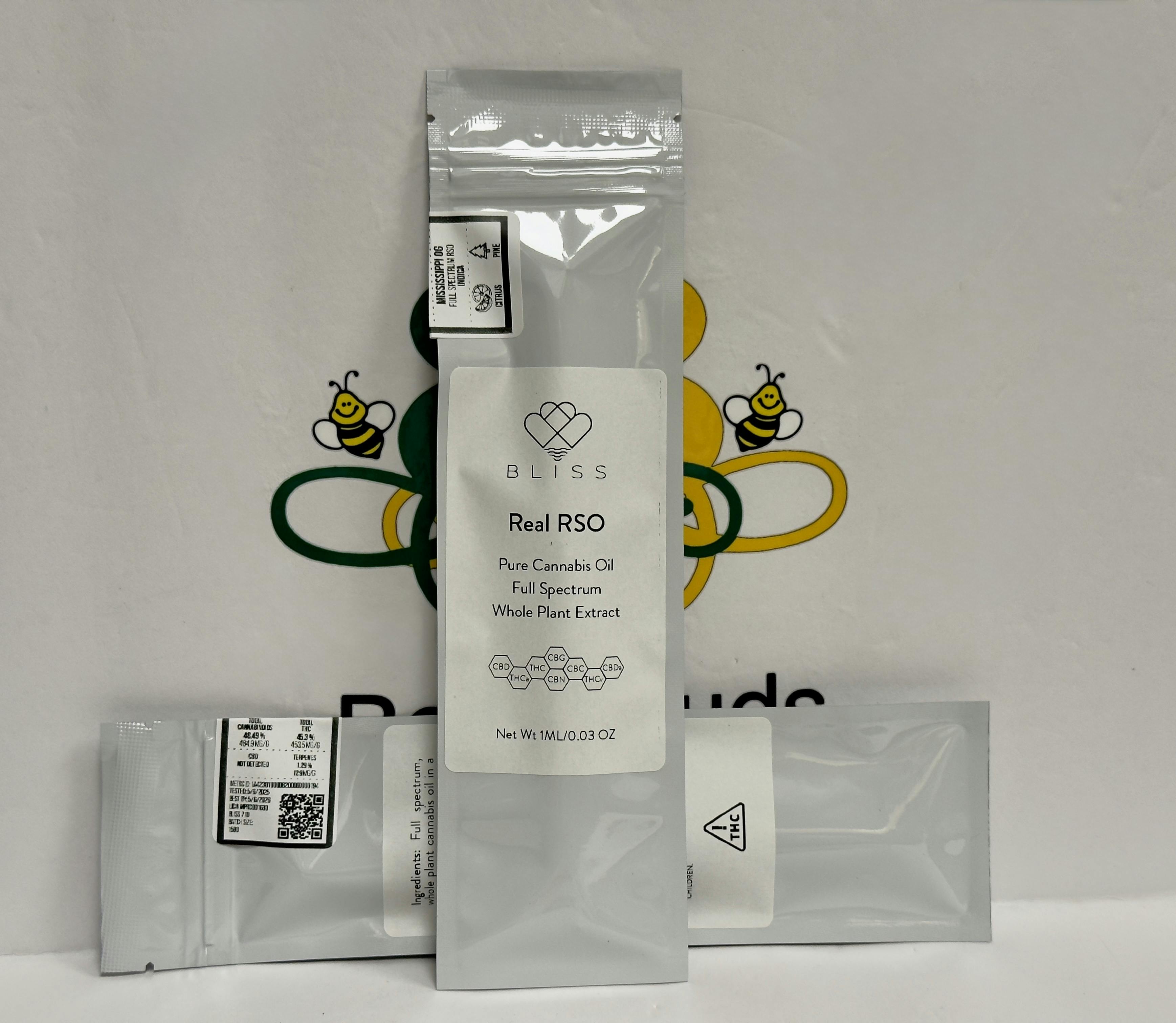 Bliss 710 | RSO 1g | MS OG (ind) at Bee's Buds Dispensary Wiggins