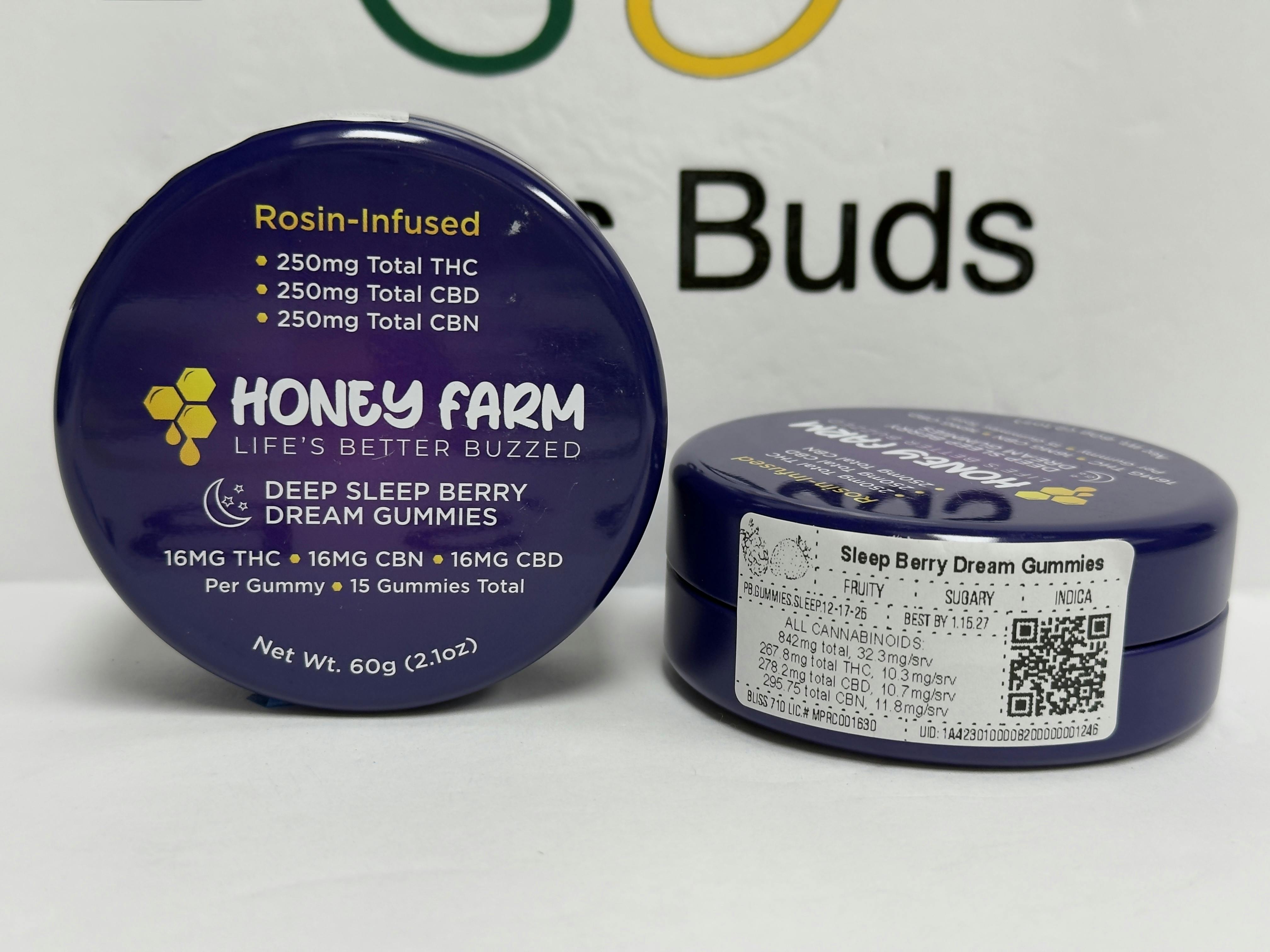 Honey Farm | Sleep Berry Dream Gummies 250mg 1:1:1