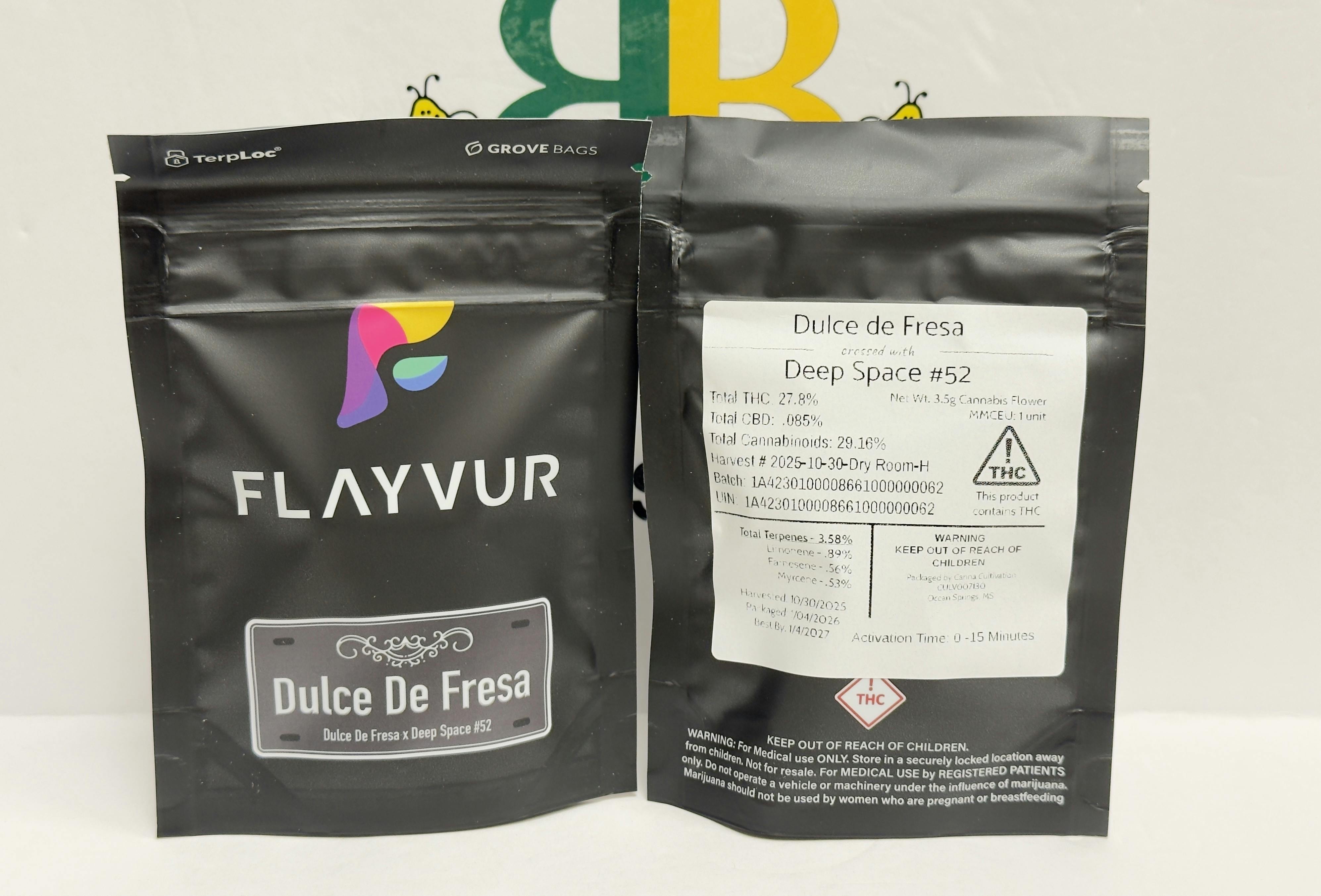 Flavr- Dulce De Fresa X Deep Space 27.8% - 3.58% terp (ind/hyb)