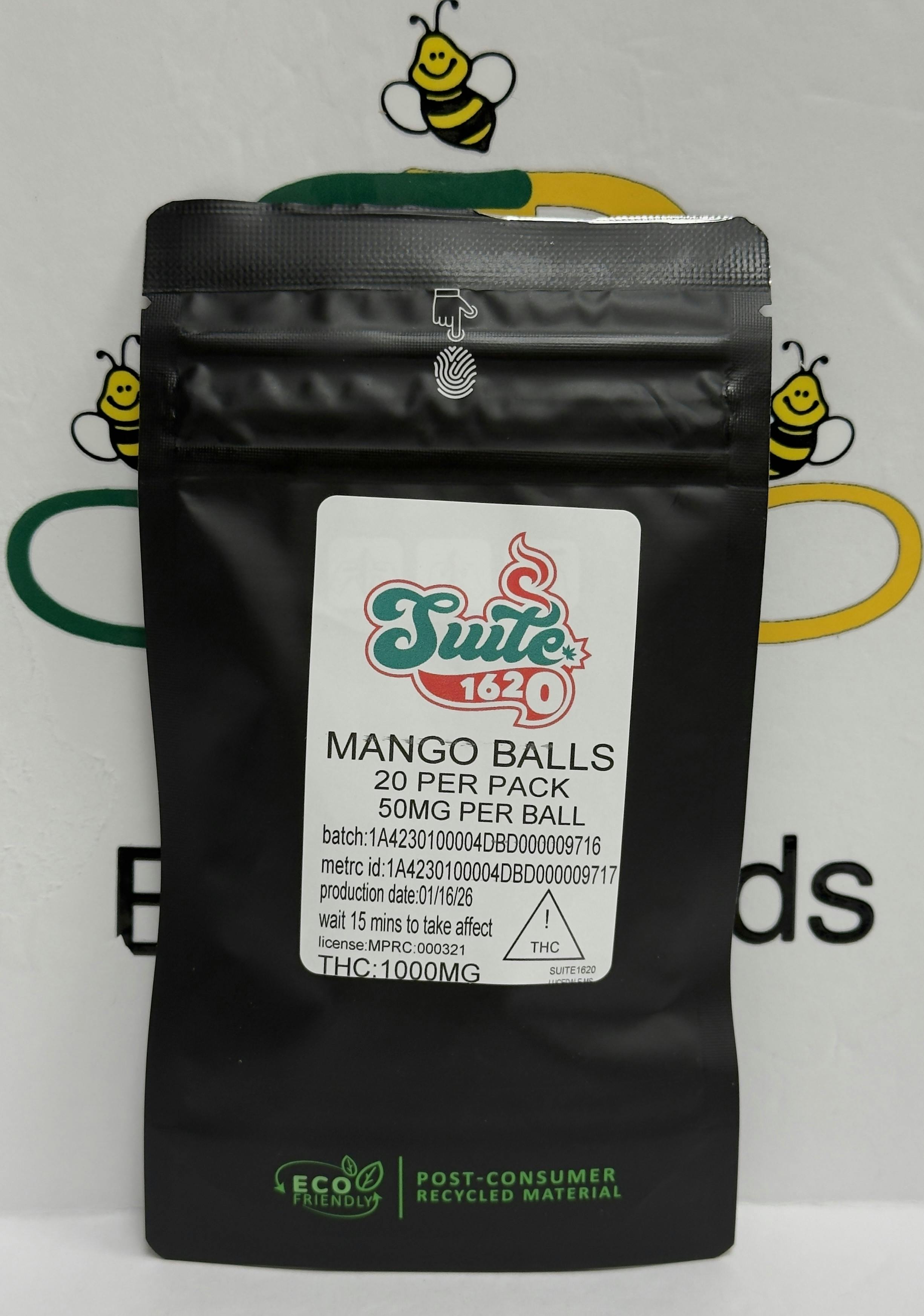 Suite- Mango Balls 50mg 20pk (1000mg)