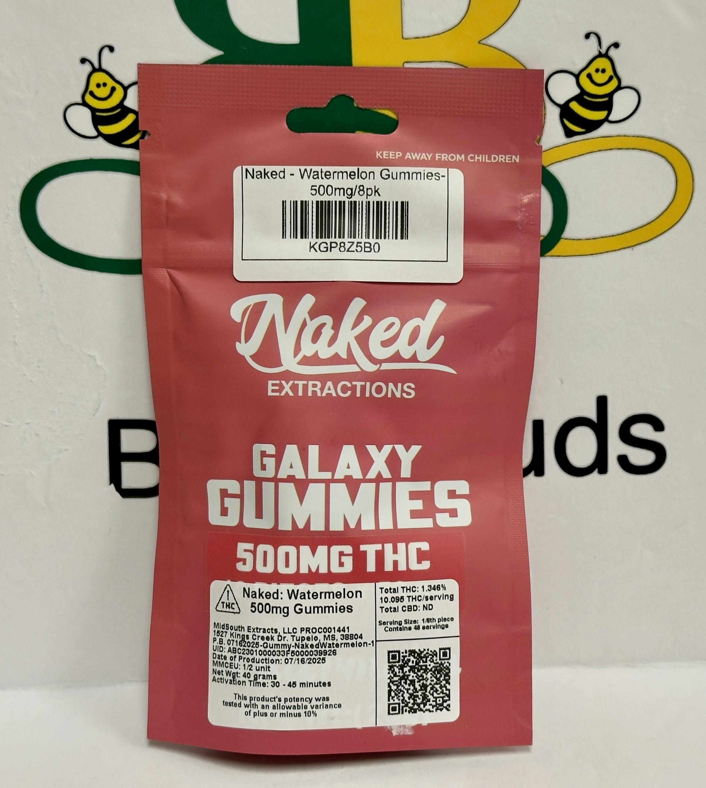 Naked - Watermelon Gummies- 500mg/8pk