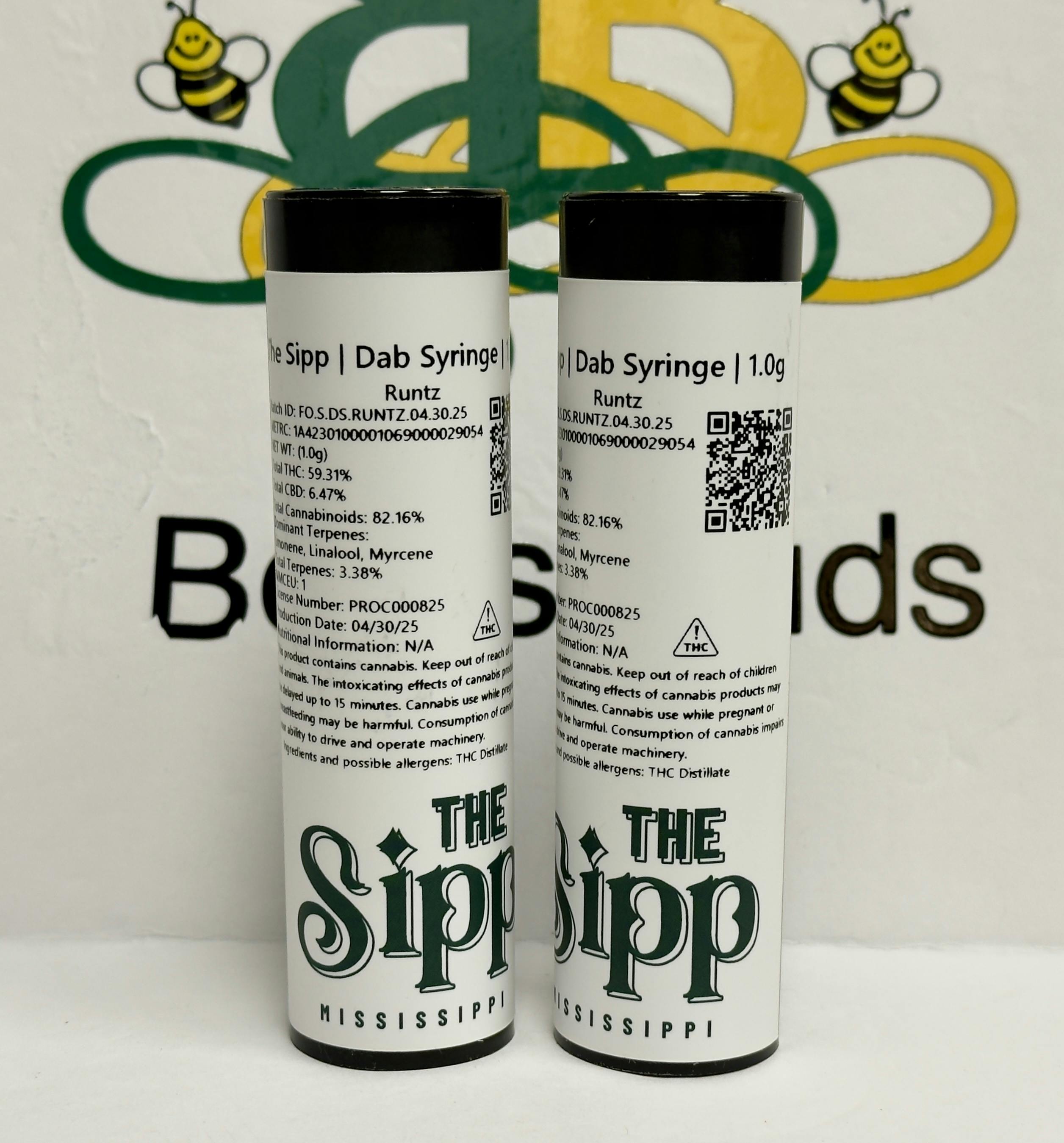 RR- Full Spectrum 1g Dab Syringe | Runtz (hyb) at Bee's Buds Dispensary Wiggins