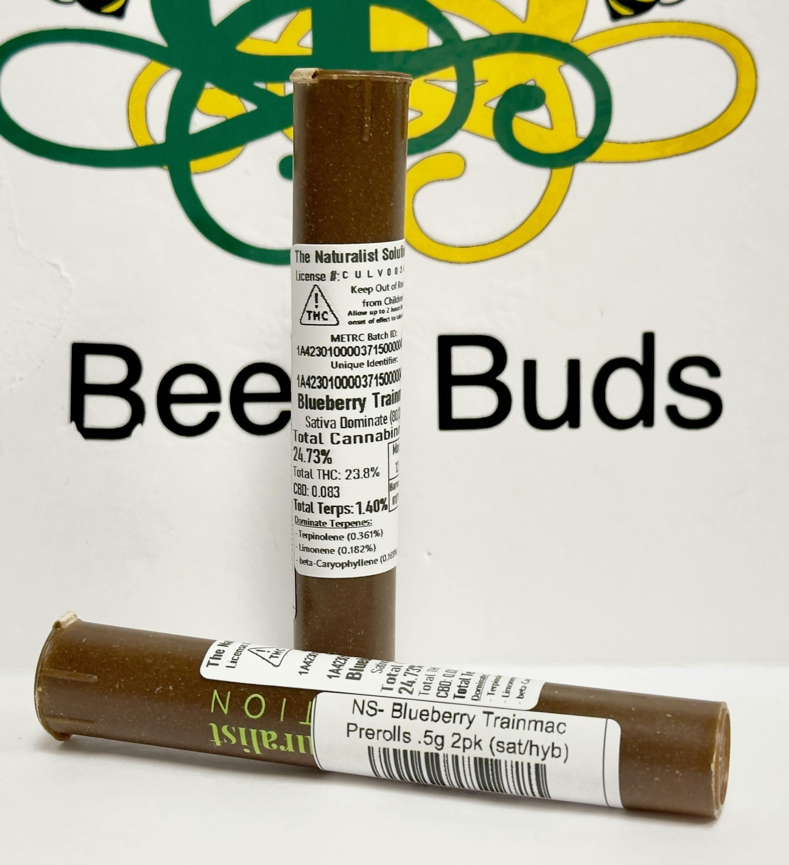 NS- Blueberry Trainmac Prerolls .5g 2pk (sat/hyb)