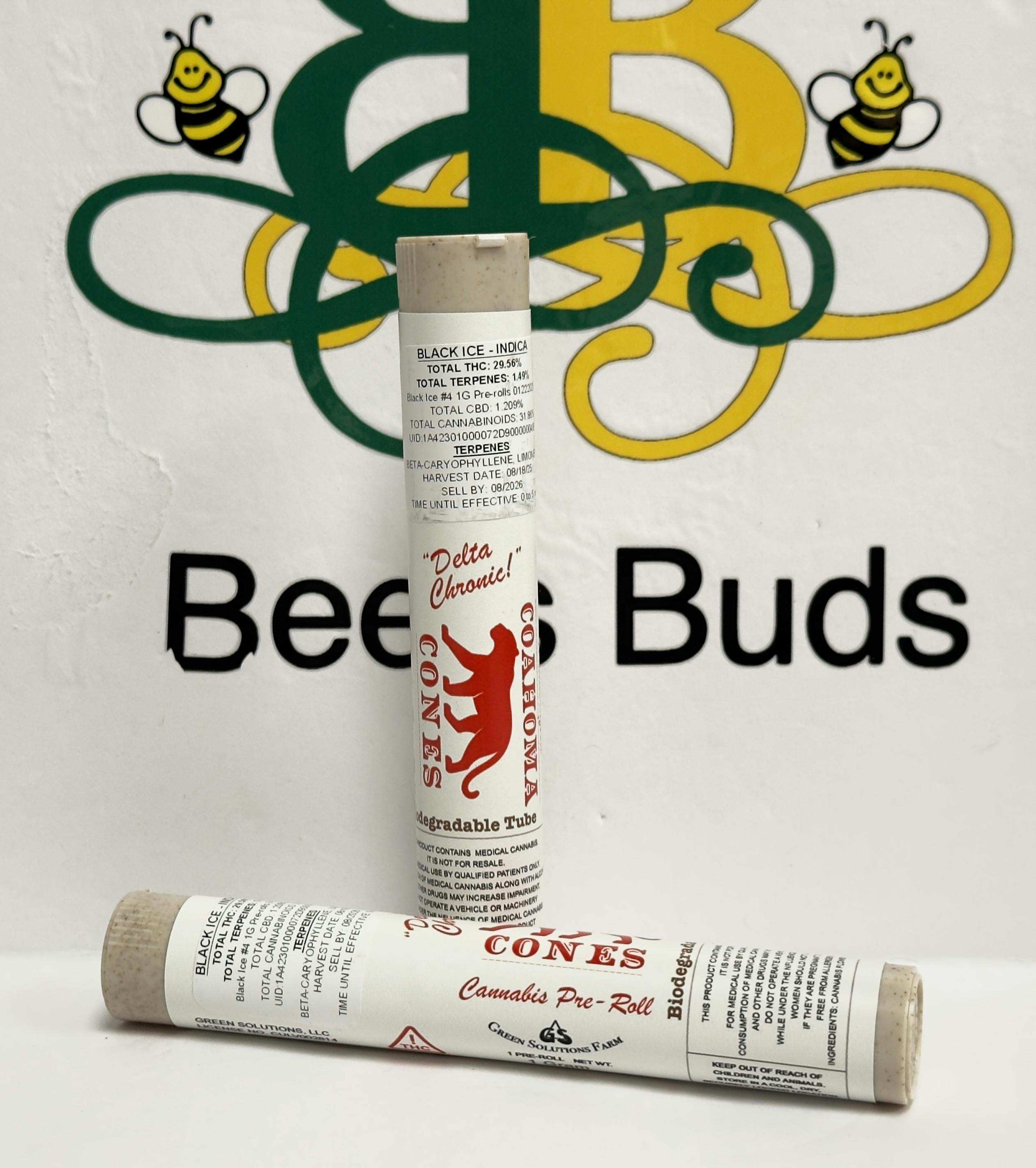 GS- Black Ice 1g Pre Roll (ind/hyb)