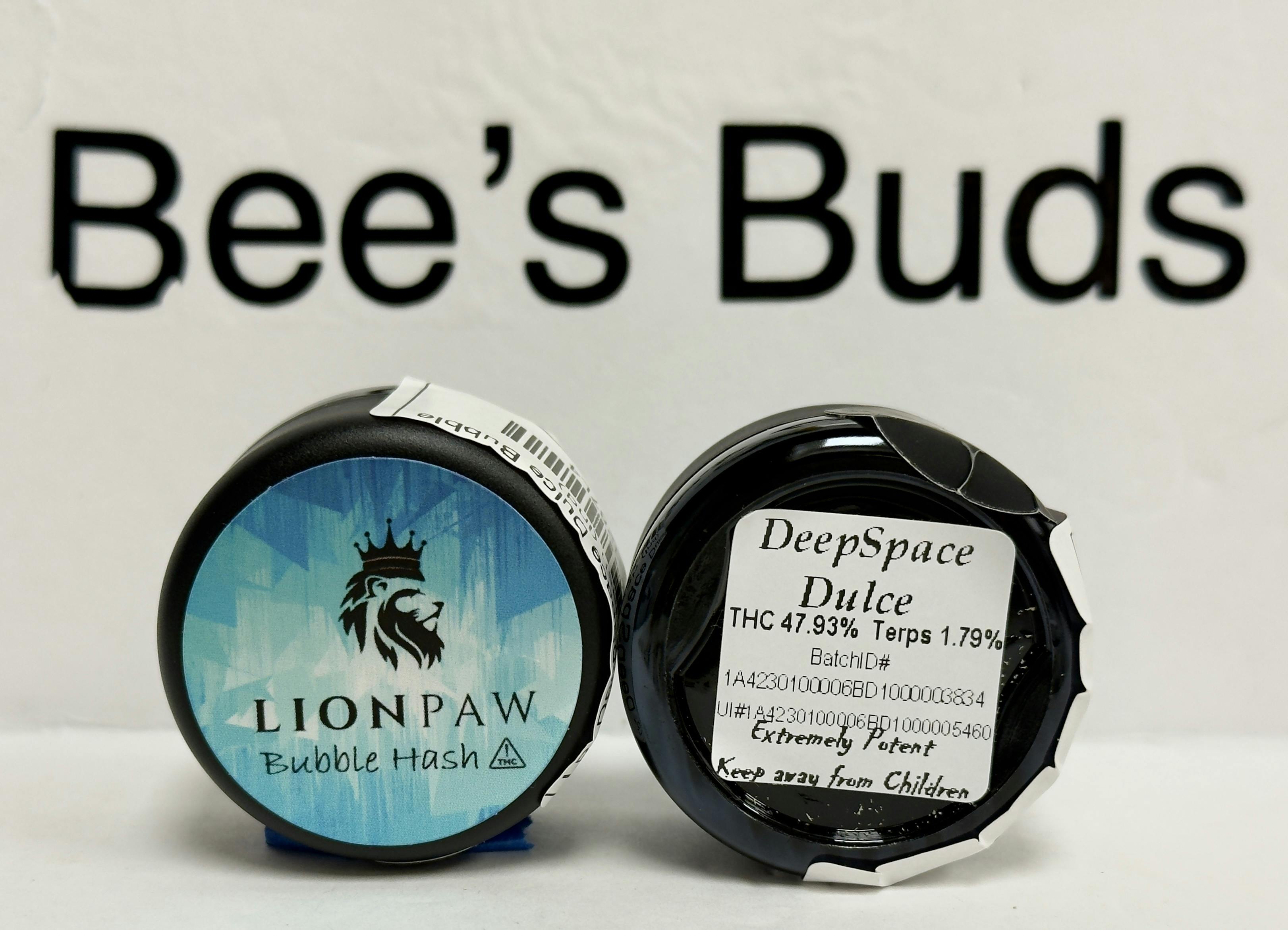 LP- DeepSpace Dulce Bubble Hash (ind) at Bee's Buds Dispensary Wiggins