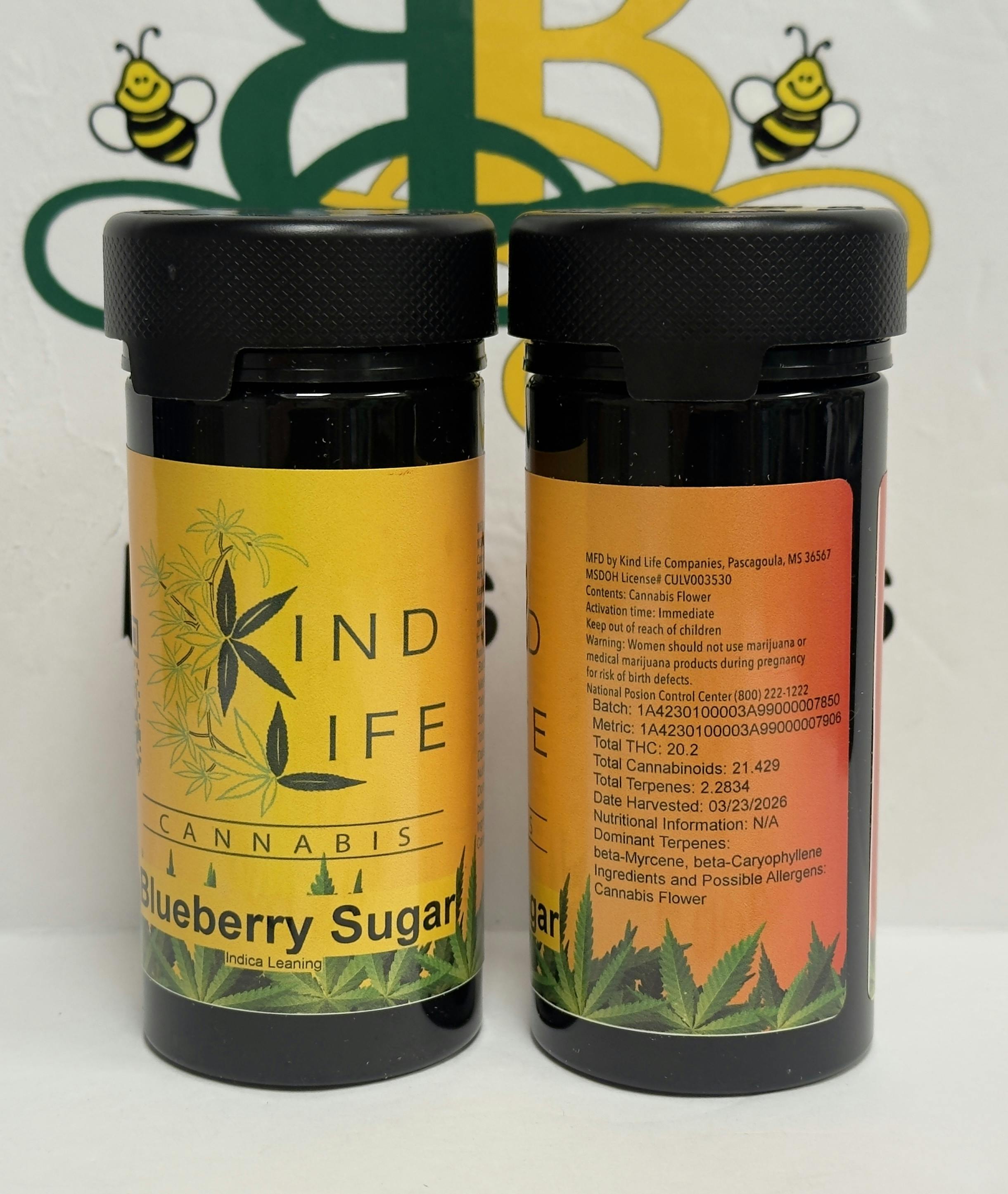KL- Blueberry Sugar- 7g- 20%- 2.2% terp (hyb)