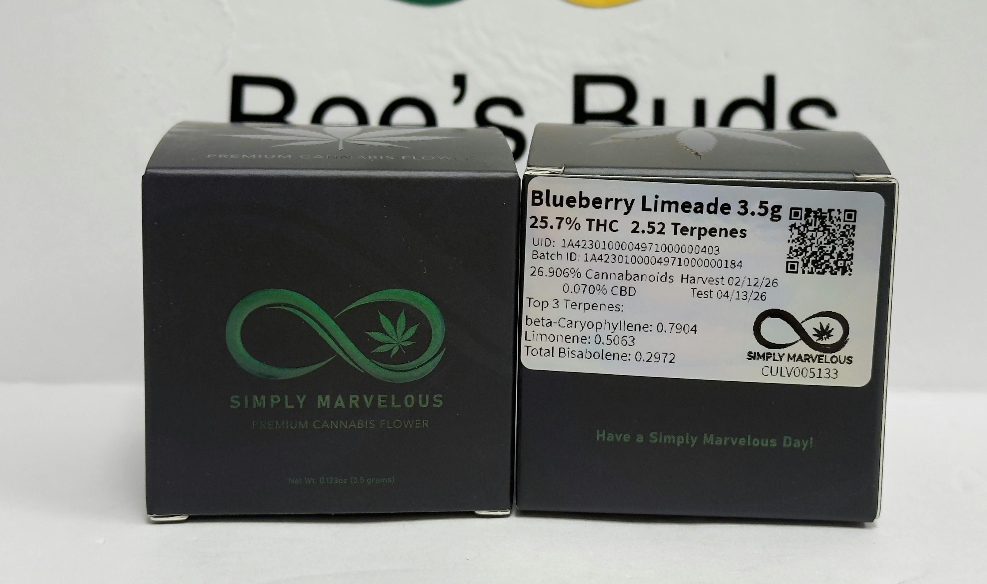 SM- Blueberry Limeade F2 - 25%- 2.5% terp (hyb)