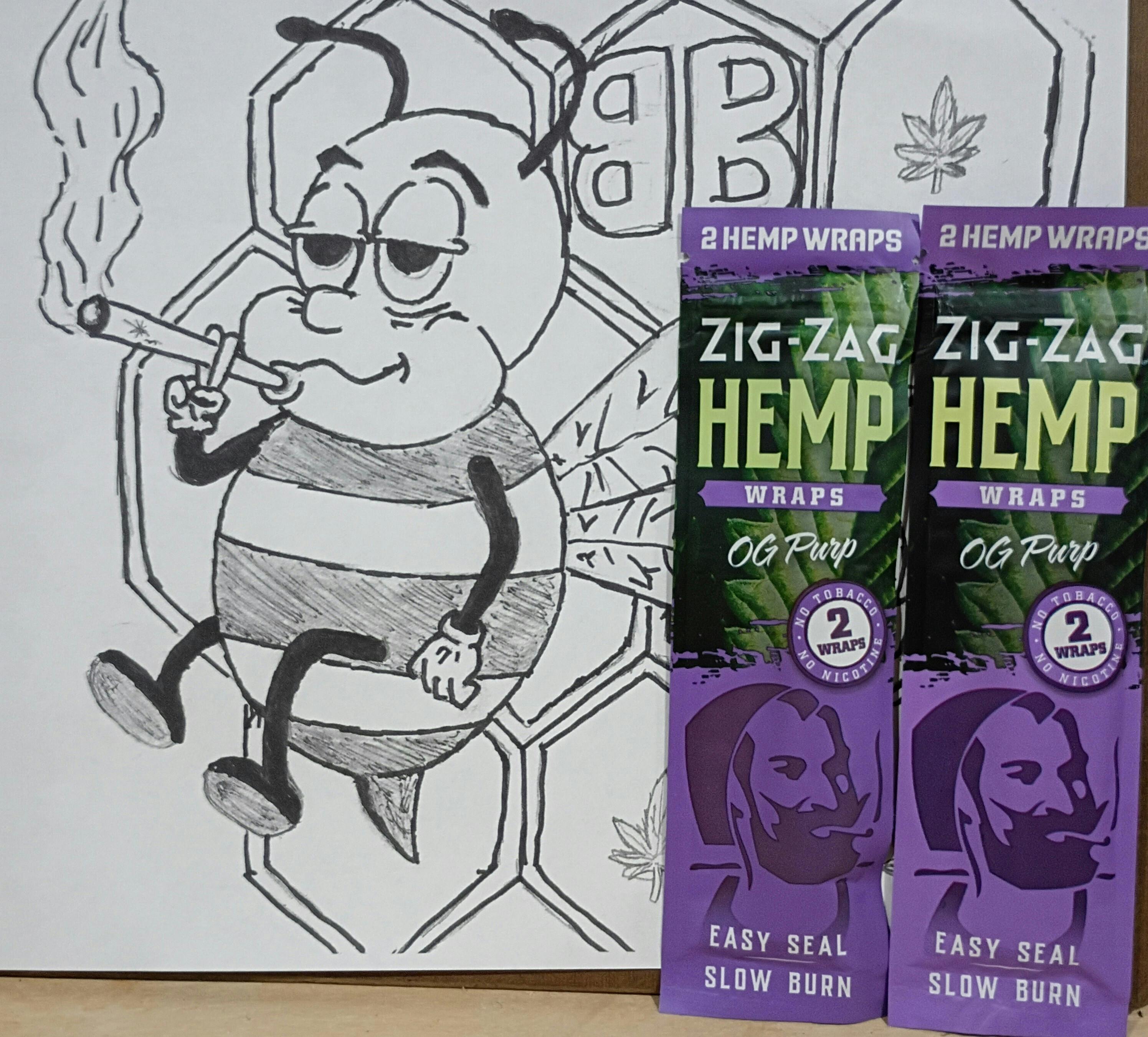 Zig Zag Hemp Wrap- OG Purp