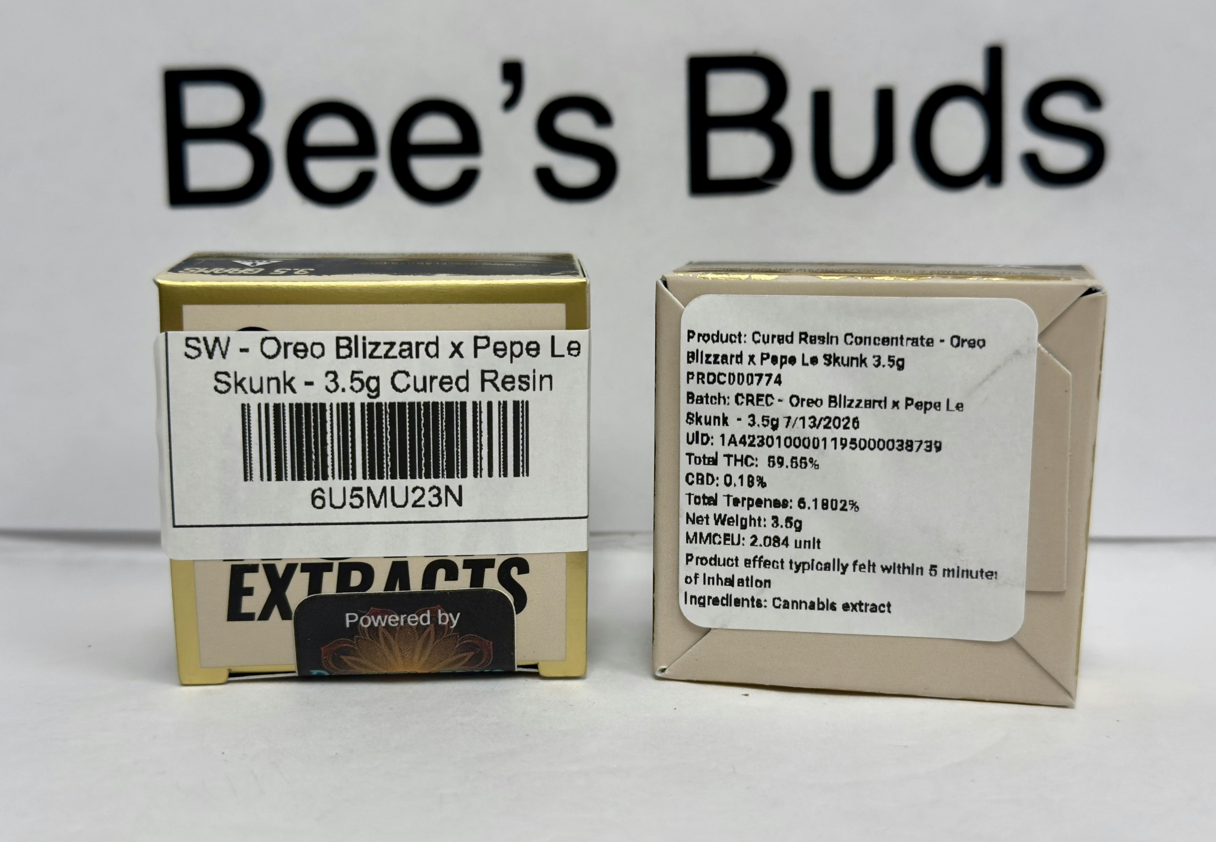 SW - Oreo Blizzard x Pepe Le Skunk - 3.5g Cured Resin