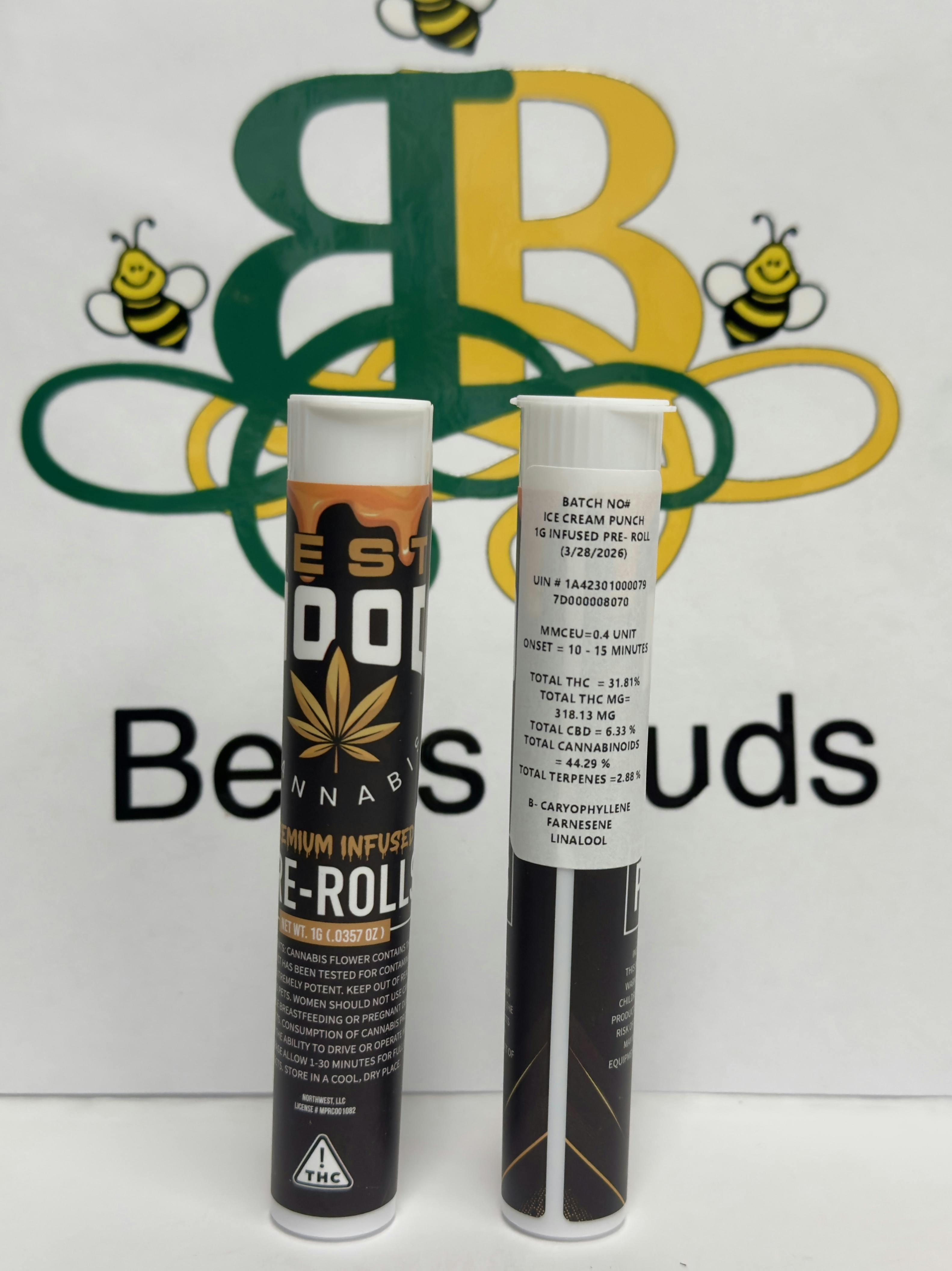 BM- Ice Cream Punch 1g Infused Preroll (ind/hyb)