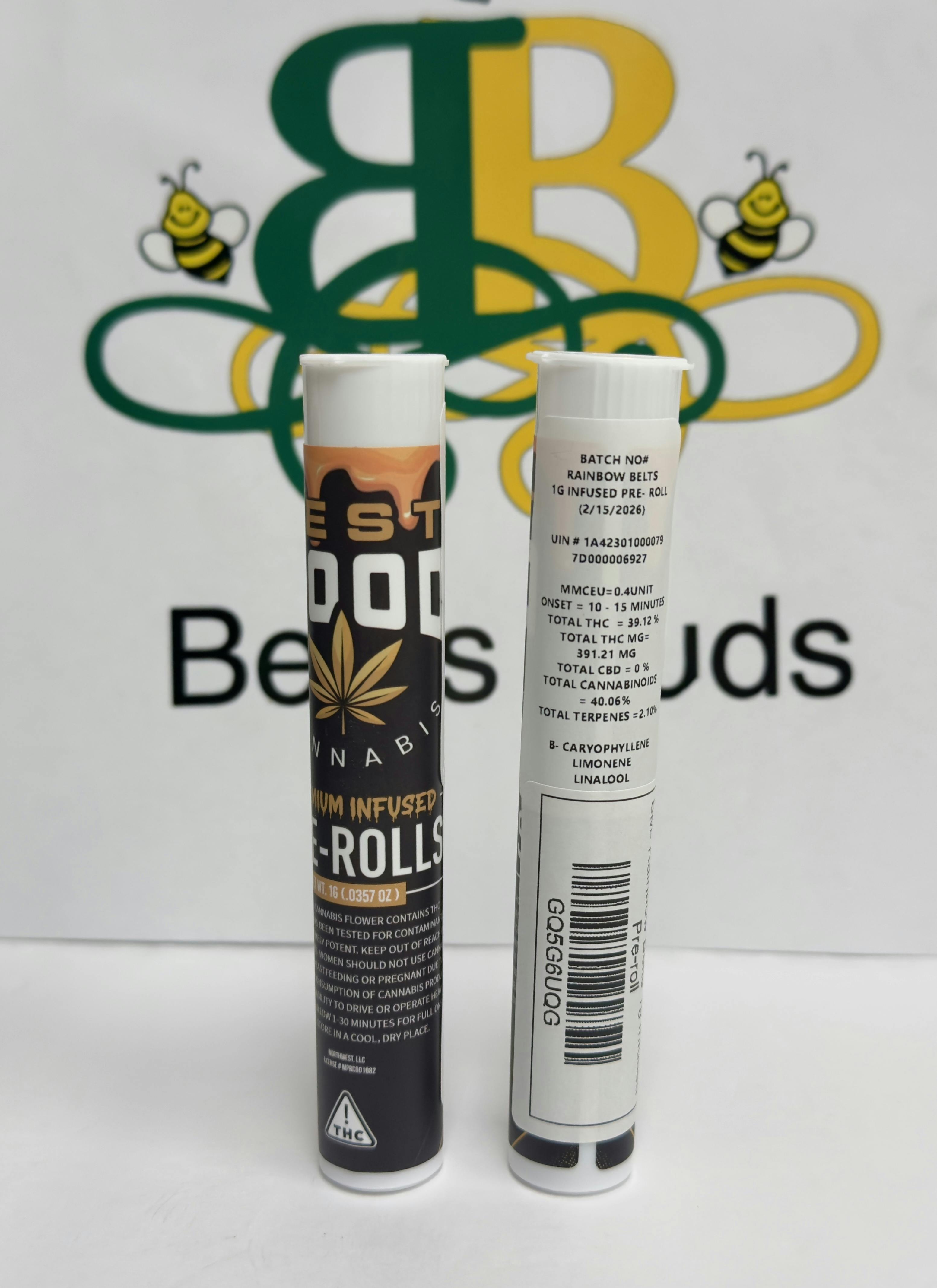 BM- Rainbow Belts 1g Infused Pre-roll