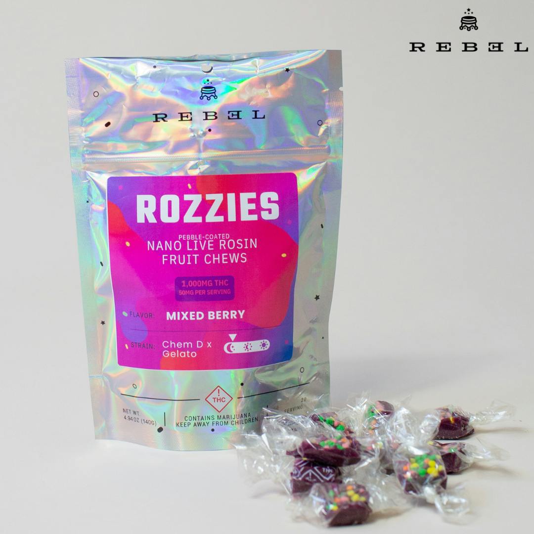 Mixed Berry - 100mg Rosin Fruit Chews - Rozzies