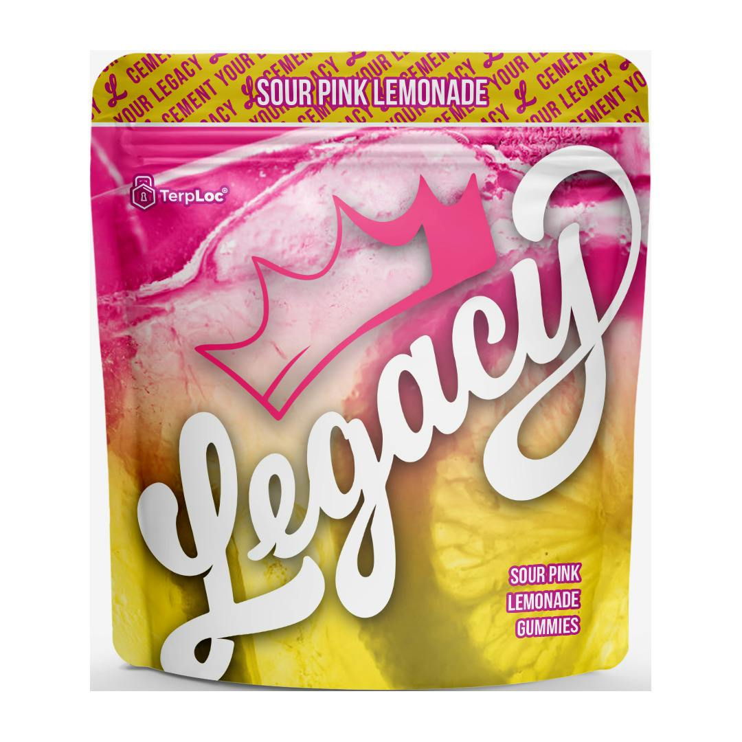 Legacy 100mg Gummies - Sour Pink Lemonade 10 x