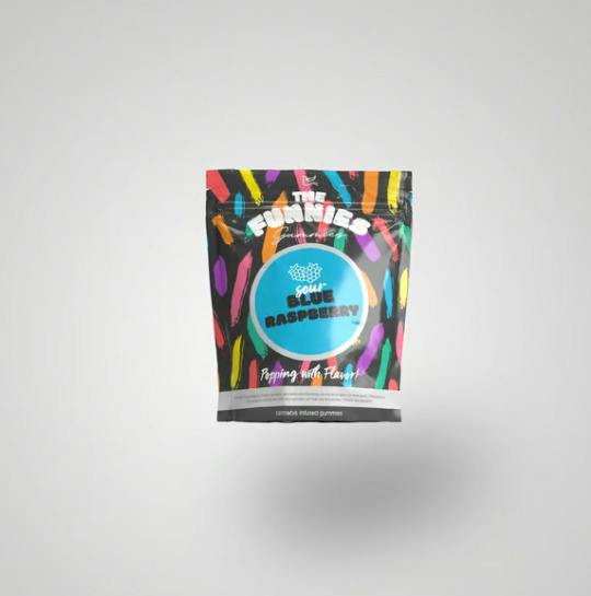 Super Funny Gummies 100mg - Sour Blue Raspberry 2 x