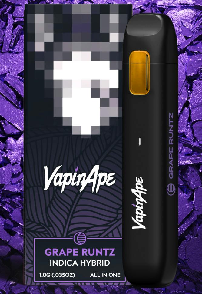 VapinApe 1g All-In-One Vape - Grape Runtz