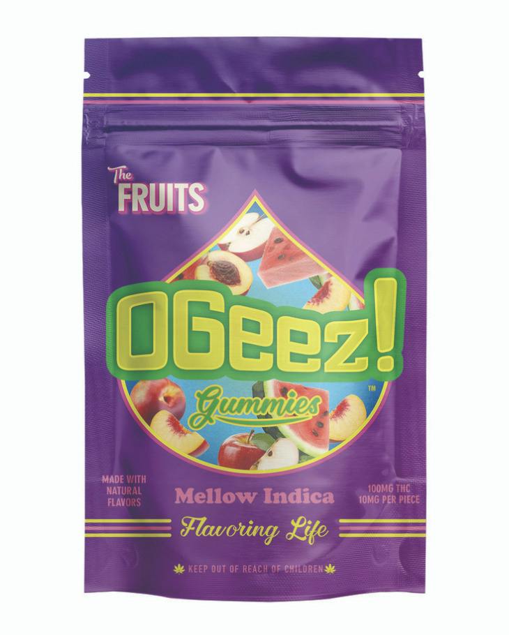 OGeez! The Fruits 100mg Gummies - Mellow Indica
