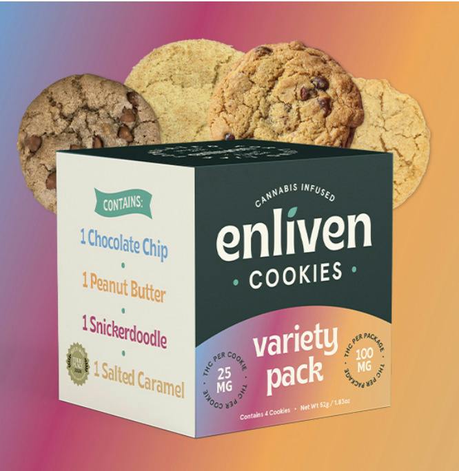 Enliven Variety Pack Cookies (4 x 25mg)