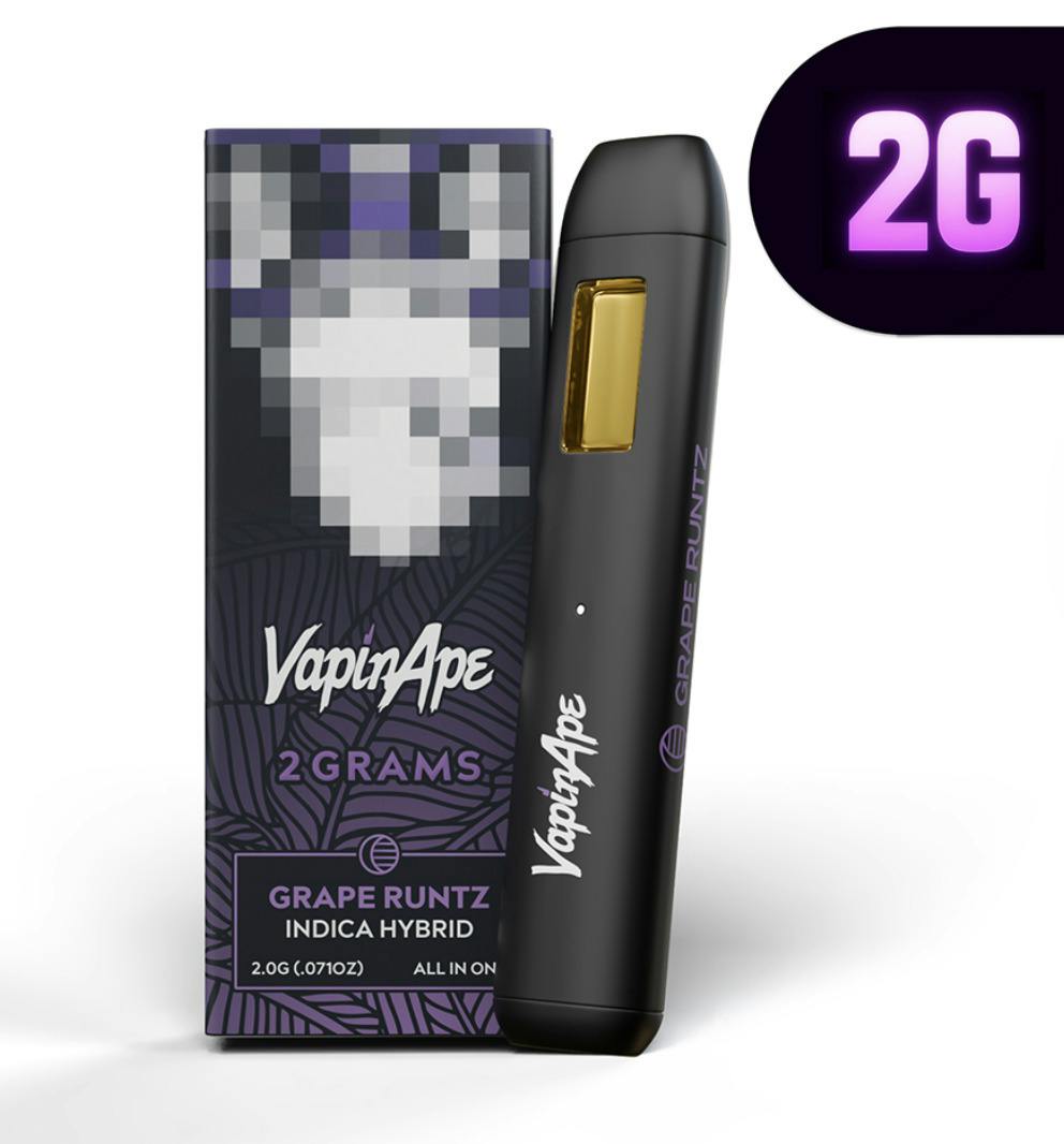VapinApe 2g All-In-One Vape - Grape Runtz