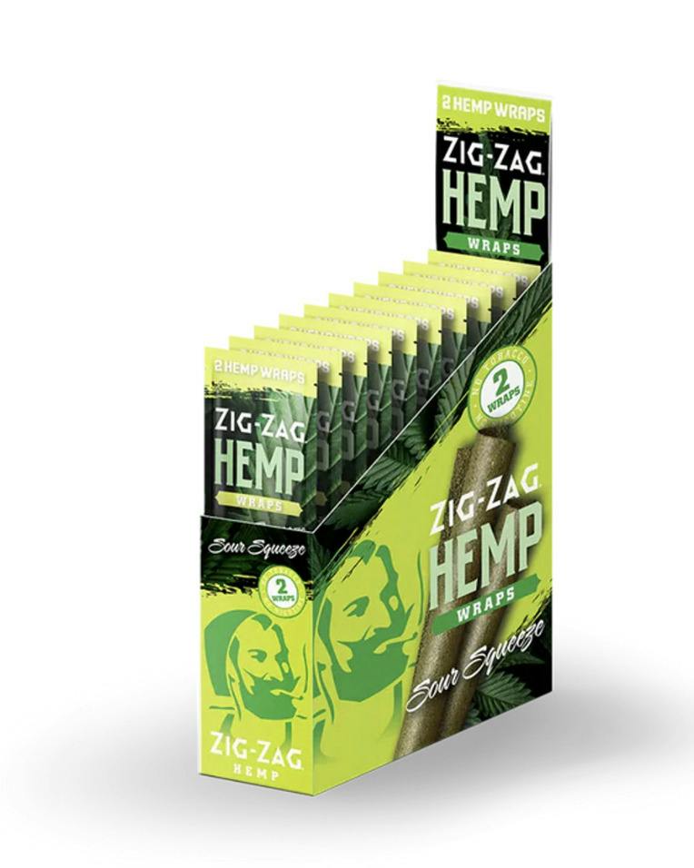 Zig-Zag Hemp Wraps - Sour Squeeze - 2 pack