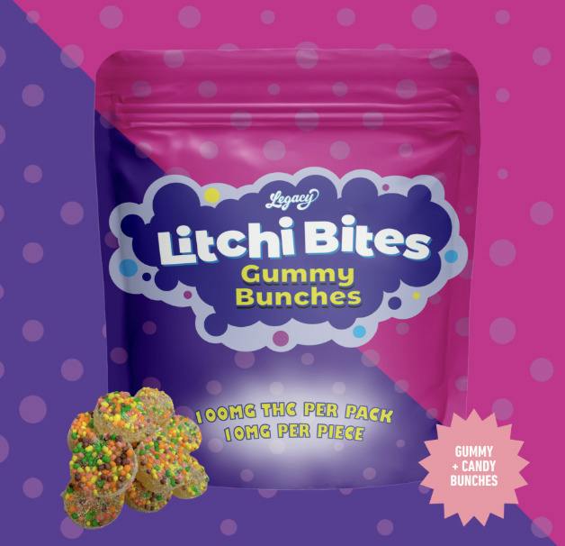 Legacy 100mg Gummies - Litchi Bites 10 x