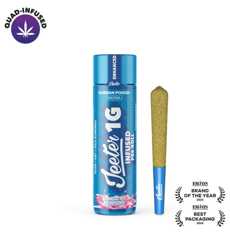 Jeeter 1g Infused Preroll - Durban Poison