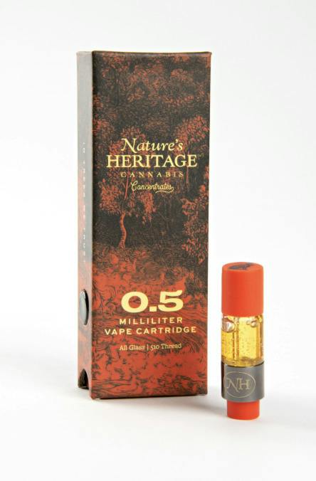 Nature's Heritage .5g Live Resin Cartridge - Orange Chemeleon