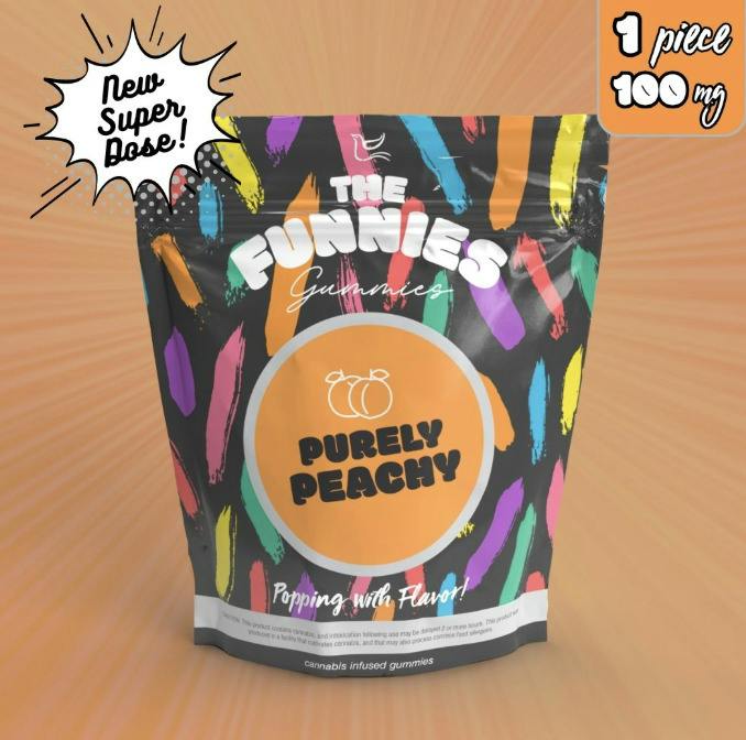 Super Funny 100mg Gummies - Purely Peachy - 1 x