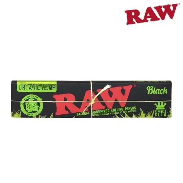 RAW | Black Organic Hemp - King Size Slim Rolling Papers