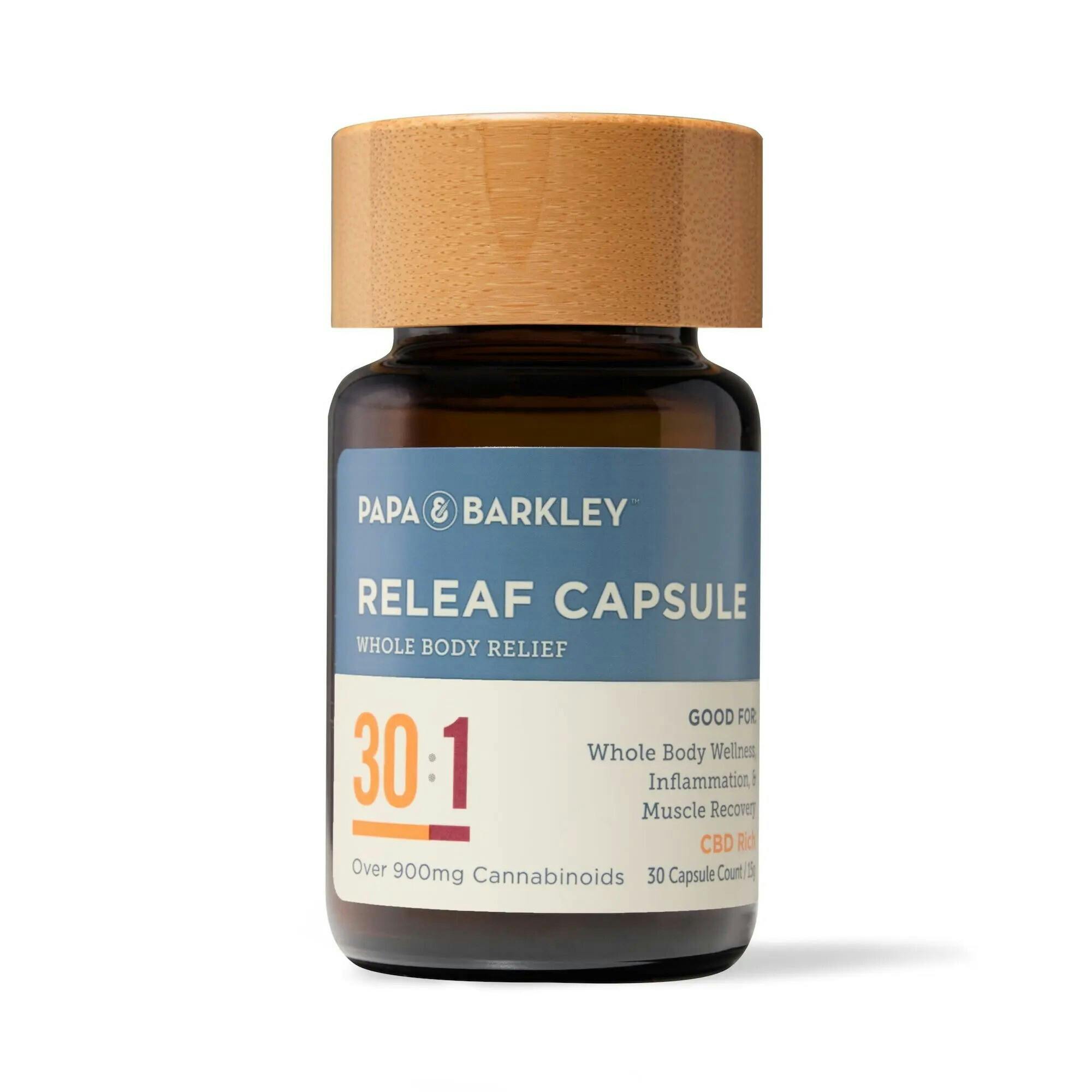 Papa & Barkely - Releaf - 30:1 CBD/THC Capsules - Capsules - 30ct