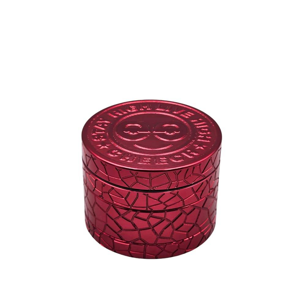 Cheech 63mm 4pc Retro Logo Grinder - Red